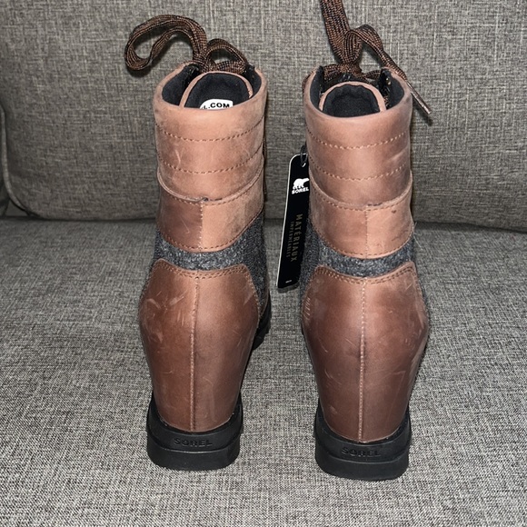 SOREL Lexie Wedge-Heel Leather Boots Brown
Size 5 - Picture 5 of 10